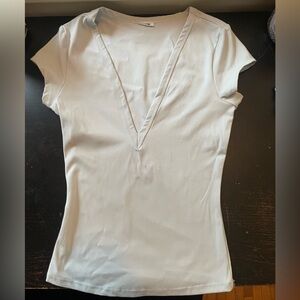 Garage Blue V-Neck Short Sleeve Tee